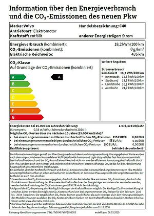 Volvo  Plus Recharge Pure Electric 2WD