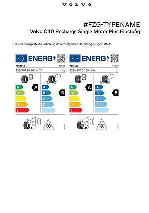 Volvo  Plus Recharge Pure Electric 2WD